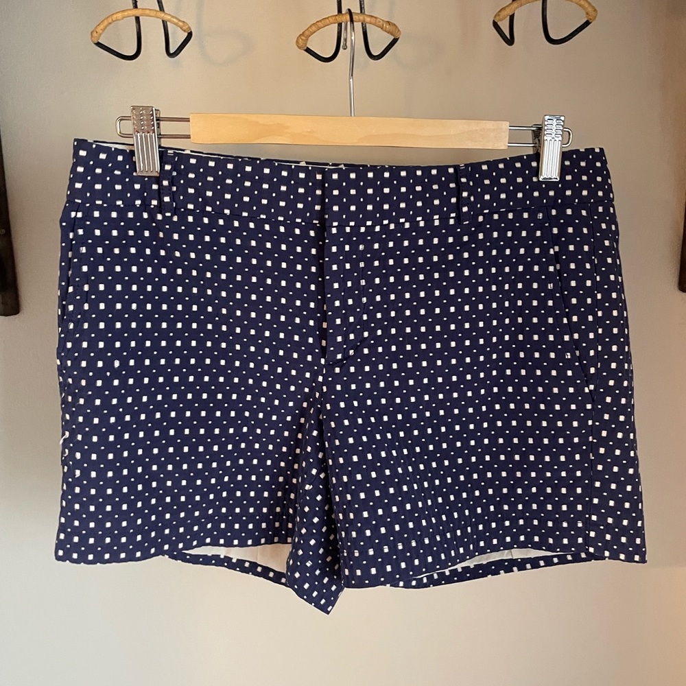 Banana Republic blue and white shorts.